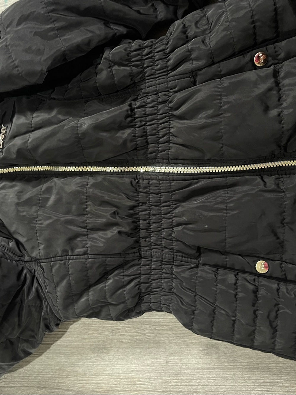 Kids Black Quilted Puffer Jacket - Brand Unspecified